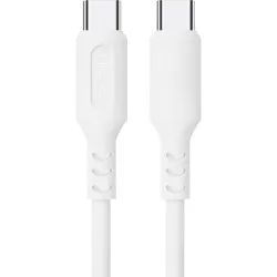 CABLE CONEXION USB C- USB C SILICONA 60W 1,2M BLANCO IDEUS DLCUSBCWH