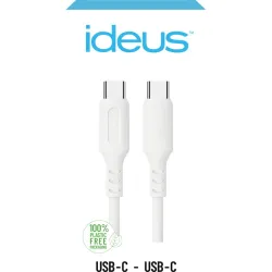 CABLE CONEXION USB C- USB C SILICONA 60W 1,2M BLANCO IDEUS DLCUSBCWH