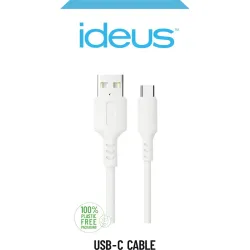 CABLE CONEXION USB TIPO C 2.0 SILICONA 60W 1,2M BLANCO IDEUS DLCUSB20WH