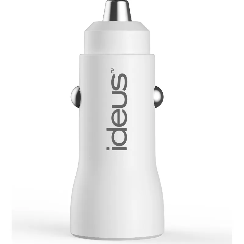 CARGADOR DE COCHE DOBLE PUERTO USB 18W BLANCO IDEUS SC2USB18WH