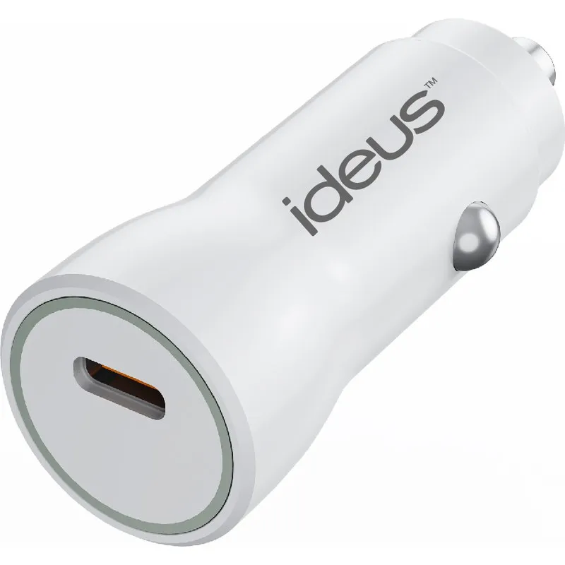 CARGADOR DE COCHE PUERTO USB C 18W BLANCO IDEUS SCUSBC18WH