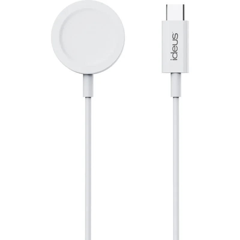 CARGADOR INALAMBRICO RELOJ CON CABLE USB COMPATIBLE APPLE BLANCO IDEUS WICWADLCWH