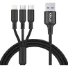 CARGADOR USB+MECHERO USB +CABLE 3 EN 1 2,1AMP IDEUS BUNMCFSC3IN1