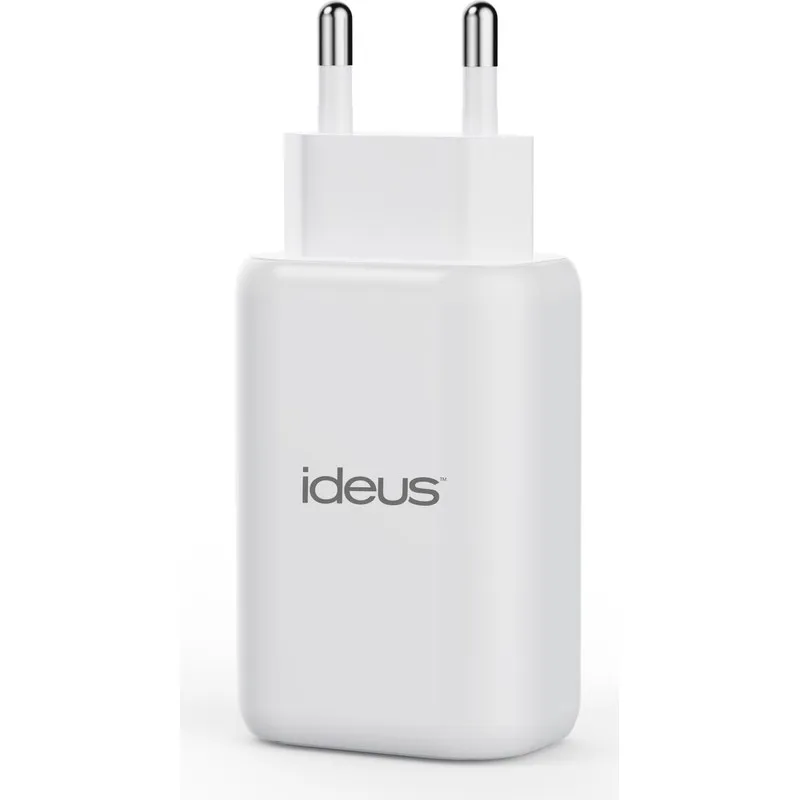 CARGADOR GAN CON 2 PUERTOS C+C+A 65W BLANCO IDEUS MCFCCAG65WH