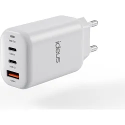 CARGADOR GAN CON 2 PUERTOS C+C+A 65W BLANCO IDEUS MCFCCAG65WH