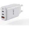CARGADOR GAN CON 2 PUERTOS C+C+A 65W BLANCO IDEUS MCFCCAG65WH