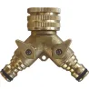 DERIVACION EN "Y" 2 VIAS DE LATON CON LLAVE DE PASO Y CONEXION RAPIDA ALTADEX C6365B