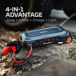 ARRANCADOR + COMPRESOR DE AIRE ASSIST AIR JUMP 4 EN 1-ARRANC.+ COMPRES. POWERBANK+ LINT NEBO NEB-PBK-0004-G