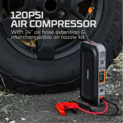 ARRANCADOR + COMPRESOR DE AIRE ASSIST AIR JUMP 4 EN 1-ARRANC.+ COMPRES. POWERBANK+ LINT NEBO NEB-PBK-0004-G