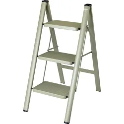 TABURETE ESCALERA ACERO 3 PELDAÑOS VERDE VIGAR 12886