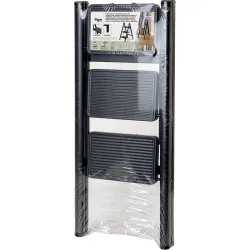 TABURETE ESCALERA ACERO 3 PELDAÑOS NEGRO VIGAR 12885