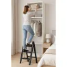 TABURETE ESCALERA ACERO 3 PELDAÑOS NEGRO VIGAR 12885