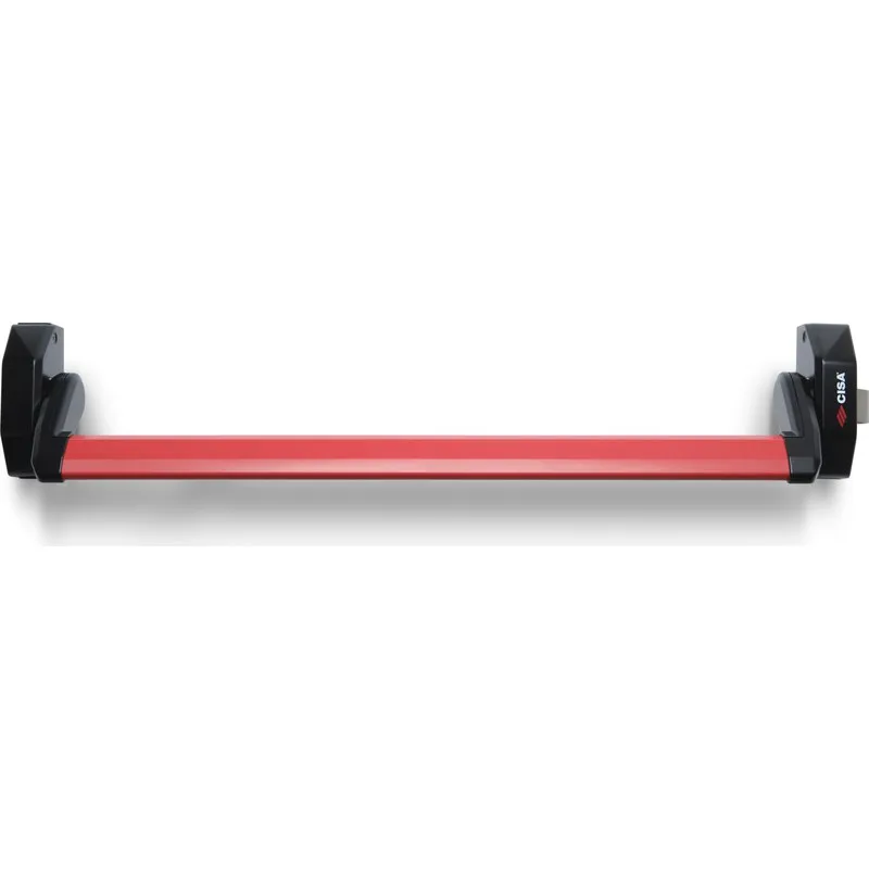 ANTIPANICO SOBREPONER ALPHA PUSH NEGRO/ROJO CIERRE LATERAL PACK COMPLETO CISA 1.5M001.10.0.00UT