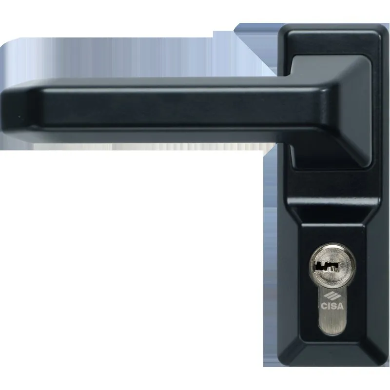 POMO PUERTA ANTIPANICO ALPHA TOUCH/PUSH NEGRO MANILLA-LLAVE CISA 1.07A78.38.0