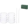 2 VASOS BOROSILICATO SET 2UDS+PAJITAS 35CL TE MATCHA H&H 8728100