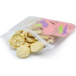 BOLSAS EVA REUTILIZABLES CIERRA FACIL PACK 4UDS 20X20CM GATO/UNICORNIO MELII 21200