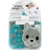 BOLSAS EVA REUTILIZABLES CIERRA FACIL PACK 4UDS 20X20CM BULLDOG/TIBURON MELII 21210
