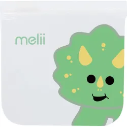 BOLSAS EVA REUTILIZABLES CIERRA FACIL PACK 4UDS 20X20CM DINO/LEON MELII 21230