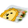 BOLSAS EVA REUTILIZABLES CIERRA FACIL PACK 4UDS 20X20CM DINO/LEON MELII 21230