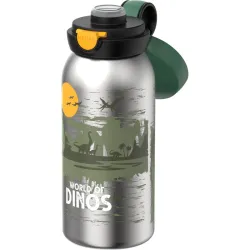 BOTELLA ACERO INOX + TAPA ABATIBLE 600 ML - DINO MEPAL 107489065381