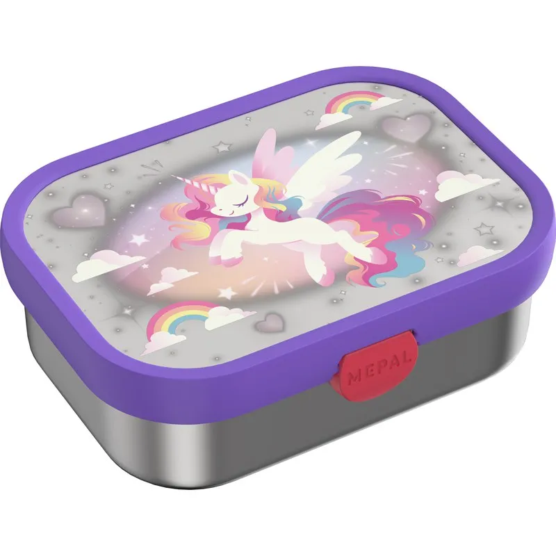 CONTENEDOR ACERO + TENEDOR CAMPUS UNICORN GLOW MEPAL 107490065411