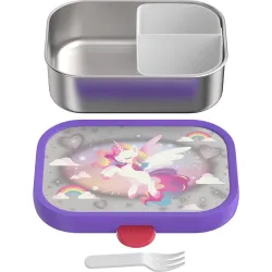 CONTENEDOR ACERO + TENEDOR CAMPUS UNICORN GLOW MEPAL 107490065411