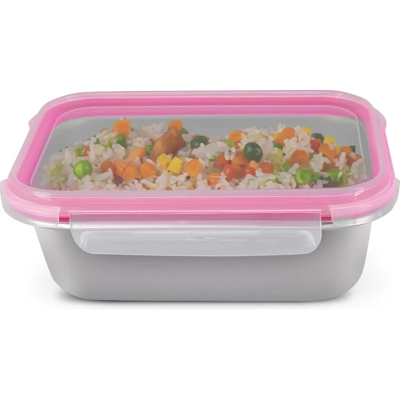 CONTENEDOR ALIMENTOS INOX RECTANGULAR 1200ML IRIS 8572-I