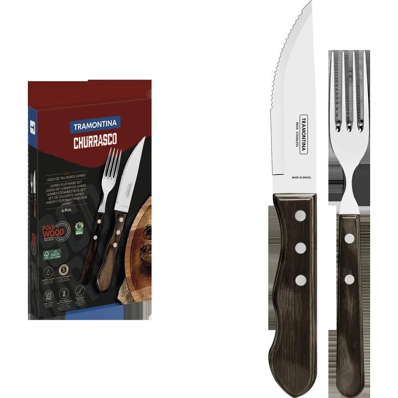 CUBERTERIA ESPECIAL BARBACOA BBQ POLYWOOD CASTAÑO 12CM TRAMONTINA 21198908