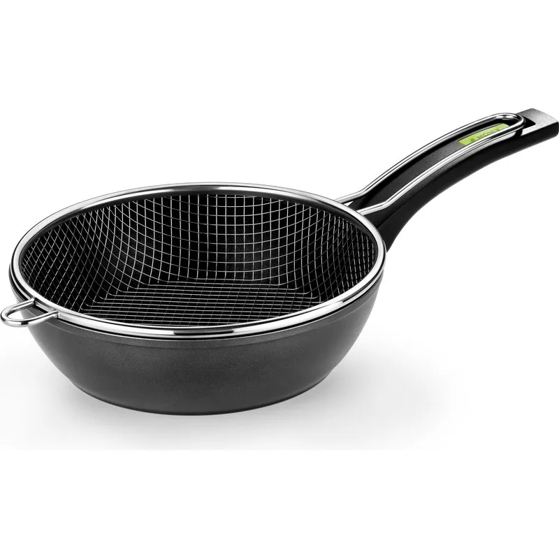 FREIDORA ( SARTEN HONDA + CESTILLO) GREEN INDUCCION 28CM MONIX M481328