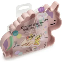 PLATO INFANTIL SILICONA DIVISIONES Y VENTOSA UNICORNIO MELII 17300