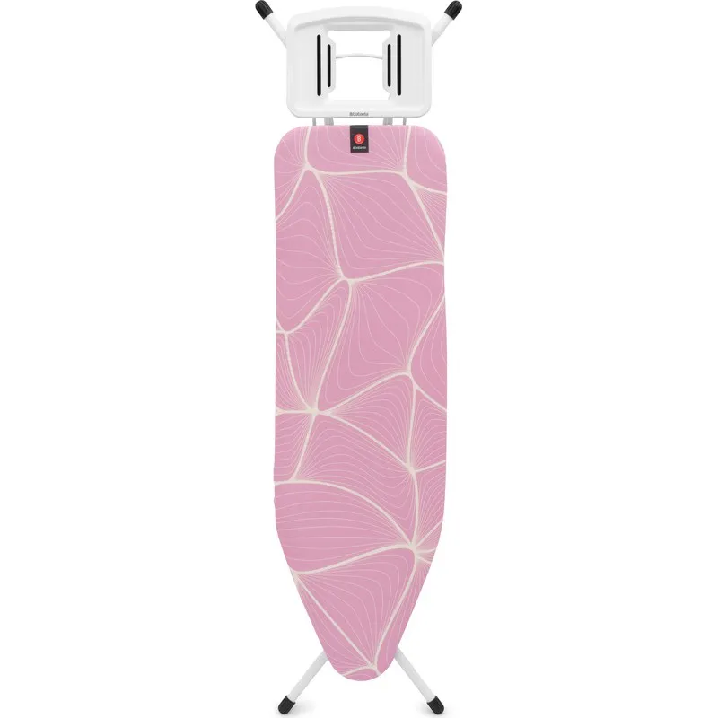 TABLA PLANCHAR 124X38CM SOPORTE SOLIDO ROSA- BLANCO BRABANTIA 246067