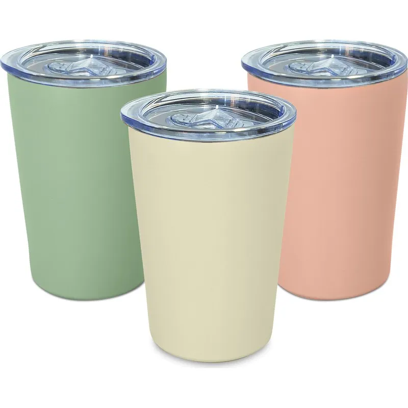 VASO TERMO ACERO INOX 360 ML. SURTIDO (VAINILLA, ROSA, LAUREL GREEN) IRIS 8359-IS