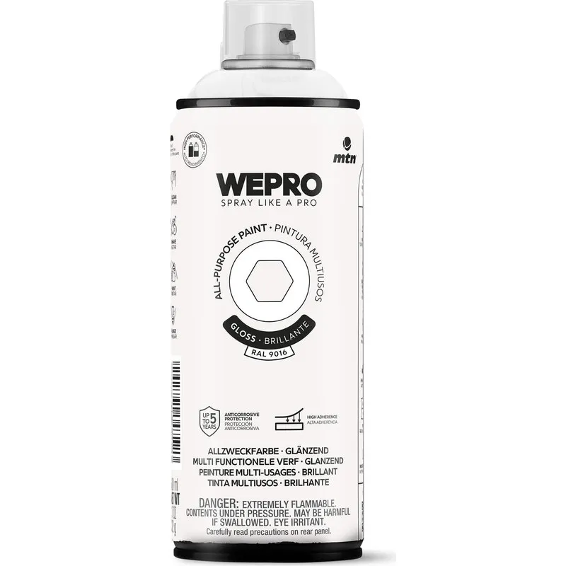 PINTURA SRAY MTN WEPRO SOLVENT BRILLANTE 400 ML BLANCO IGLU MONTANA EX014WP9016