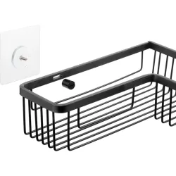 CESTILLO RECTANGULAR C/ ANG. ALUMINIUM BLACK 30X30X8,5 CM TATAY 6607127