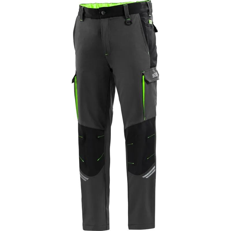 PANTALON TÉCNICO 240 GR GRIS/VERDE FLUOR OREGON TALLA S SPARCO 02417GSVF_S