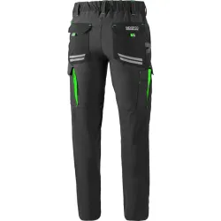 PANTALON TÉCNICO 240 GR GRIS/VERDE FLUOR OREGON TALLA S SPARCO 02417GSVF_S