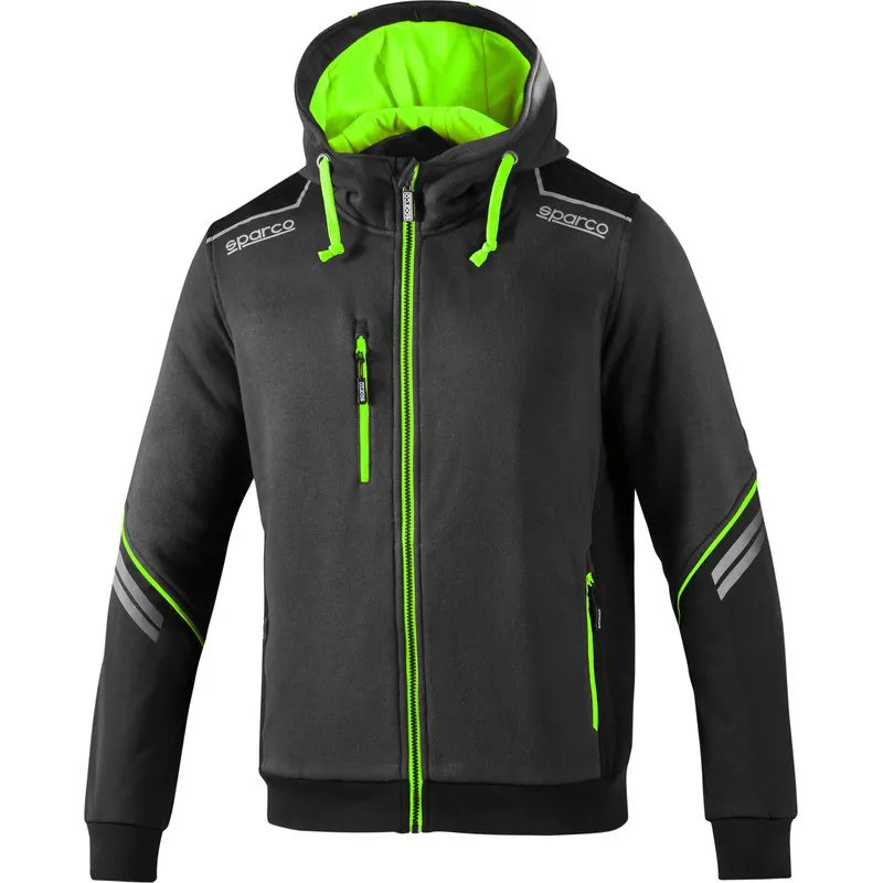 SUDADERA TÉCNICA 280 GR GRIS/VERDE FLUOR COLORADO TALLA S SPARCO 02414GSVF_S
