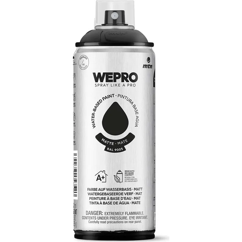 PINTURA SRAY MTN WEPRO WATER MATE 400 ML NEGRO COSMOS MONTANA EX014WP9005WM