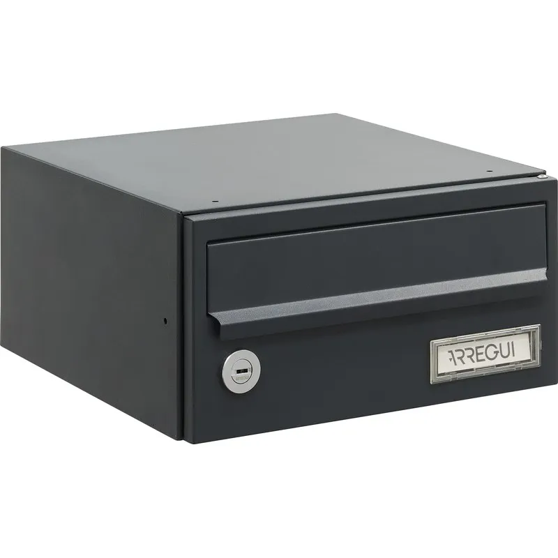 BUZON HORIZONTAL SLIM COMUNIDAD INTERIOR ANTRACITA 12X24X25CM ARREGUI H2406