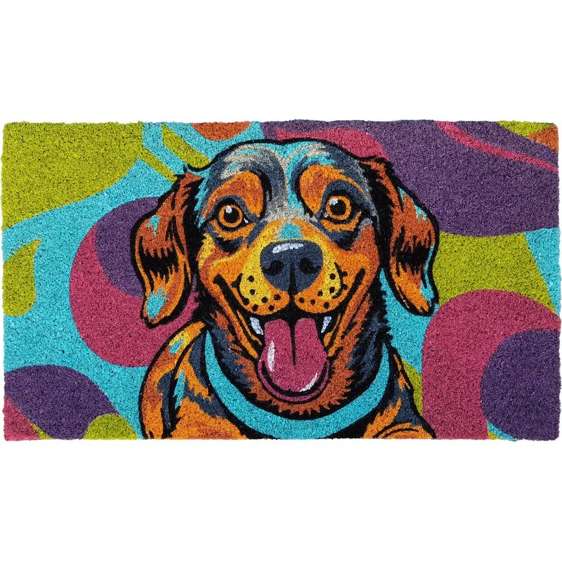 FELPUDO COCO BLANCO DECORADO PERRO POP 40X70CM DINTEX 50691