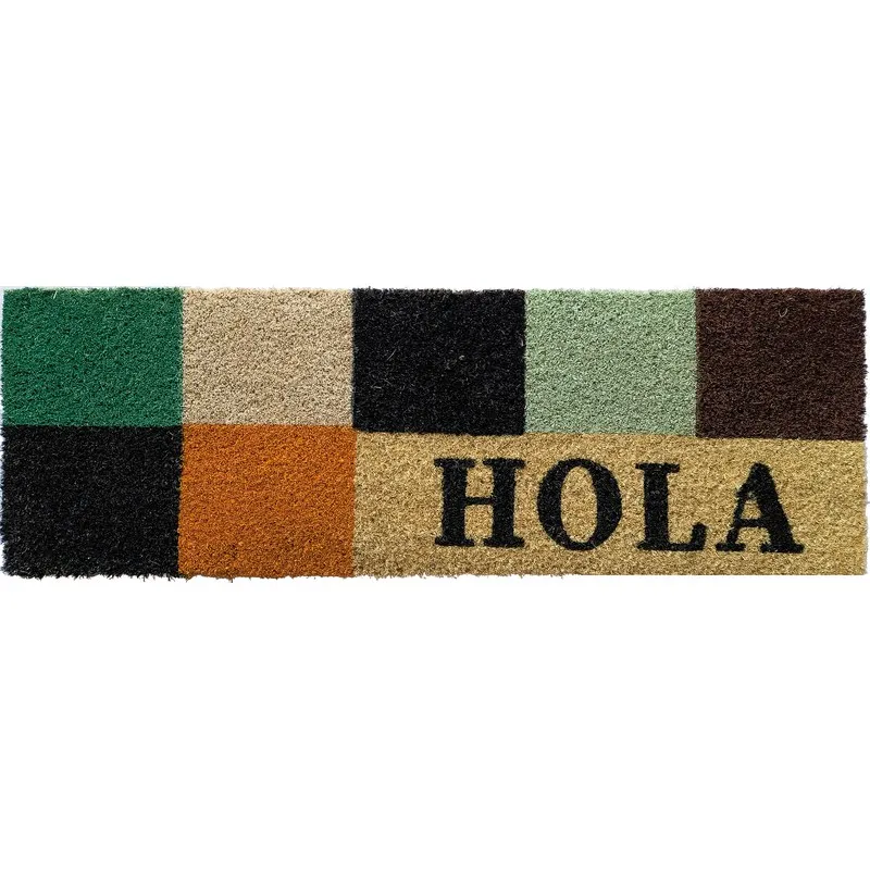 FELPUDO COCO BLANCO HOLA CUADROS 25X75CM DINTEX 50941