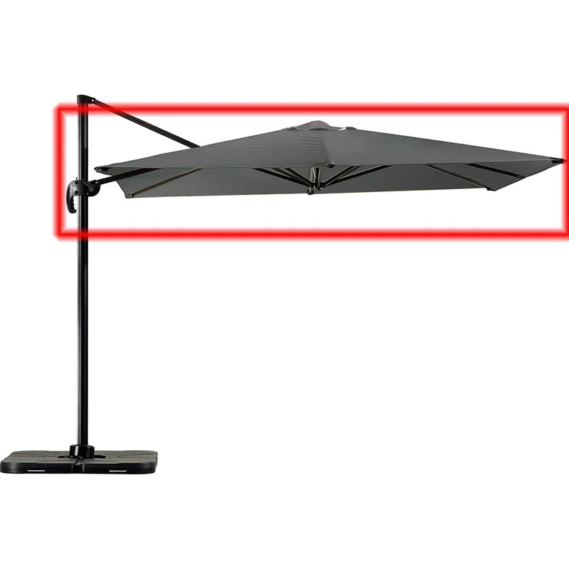 TELA RECAMBIO PARASOL EXCENTRICO PARA REF. 23004950 3X3CM ANTRACITA IRONSIDE 104588