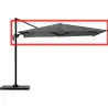 TELA RECAMBIO PARASOL EXCENTRICO PARA REF. 23004950 3X3CM ANTRACITA IRONSIDE 104588
