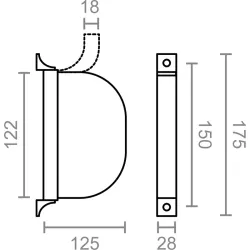 RECOGEDOR PERS SOBREP C/CINTA 18MM PLASTICO MARFIL NIVEL NV23042746