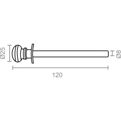 SEGURO PERSIANA 120MM BLANCO NIVEL NV23042739
