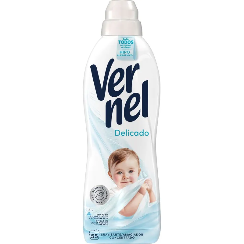 SUAVIZANTE VERNEL CONCENTRADO DELICADO 55 DOSIS VERNEL 3066075