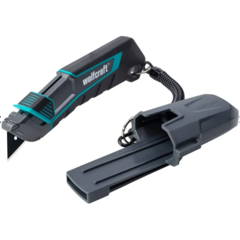 CUTER DE CUCHILLA TAPEZOIDAL CON ESTUCHE PRO SAFE WOLFCRAFT 4292000