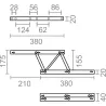 BISAGRA MESA BS26 380MM ELEVABLE MICEL (JGO.) ACERO NEGRA MICEL 95038