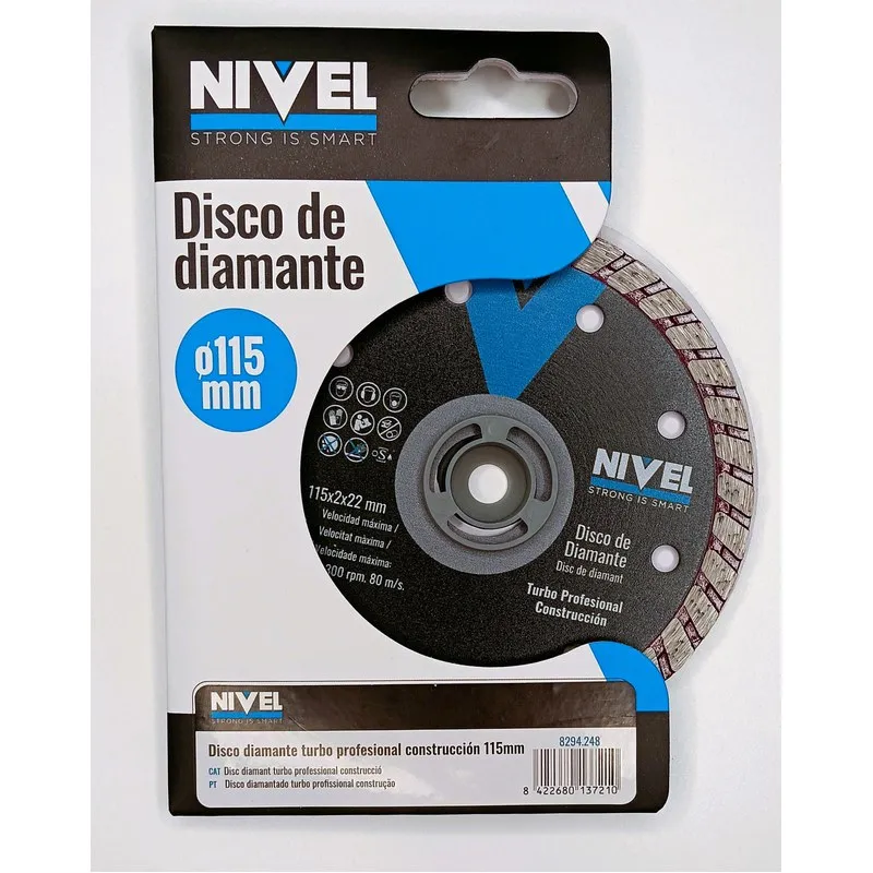 DISCO DIAMANTE TURBO PROFESIONAL diametro115MM. NIVEL 8294.248