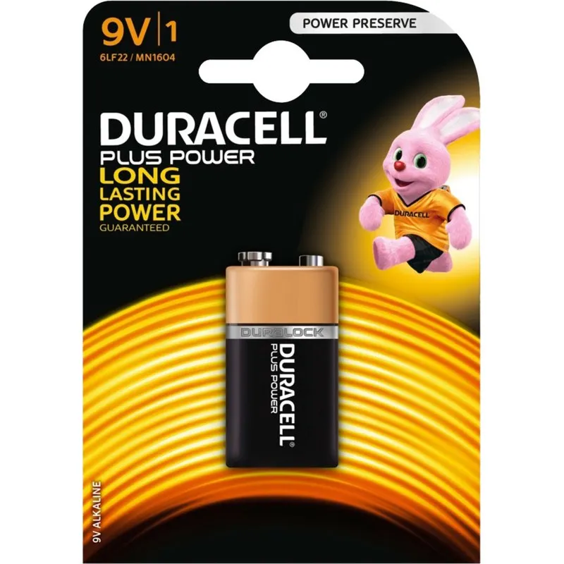 PILA ALCALINA PLUS POWER 6F22-9V-BL.1 DURACELL 5000394142190
